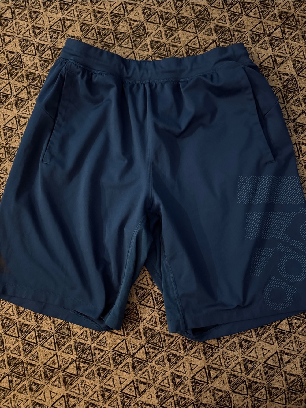adidas Blue Athletic Shorts with Subtle Logo